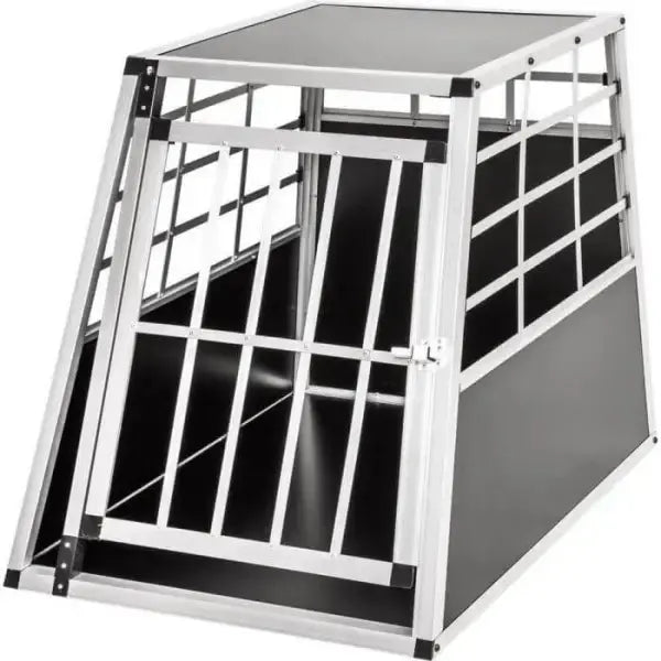 Aluminium Hundetransportbox - MDF - Schwarz - 69 x 54 x 50cm - Mypuppystore #