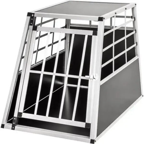 Aluminium Hundetransportbox - MDF - Schwarz - 92 x 65 x 69 cm - Mypuppystore #