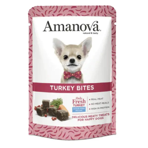 Amanova Bites – Truthahn – 100 % natürliche Hundesnacks - Mypuppystore ➤ wir machen Ihren Hund glücklich!#