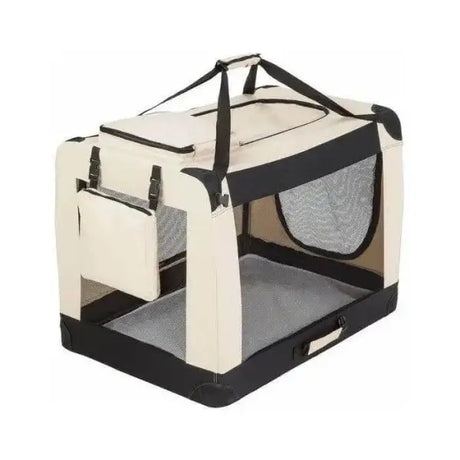 Hundetransportbox faltbar beige - mehrere Varianten - Mypuppystore ➤ wir machen Ihren Hund glücklich!#Hundetransportbox