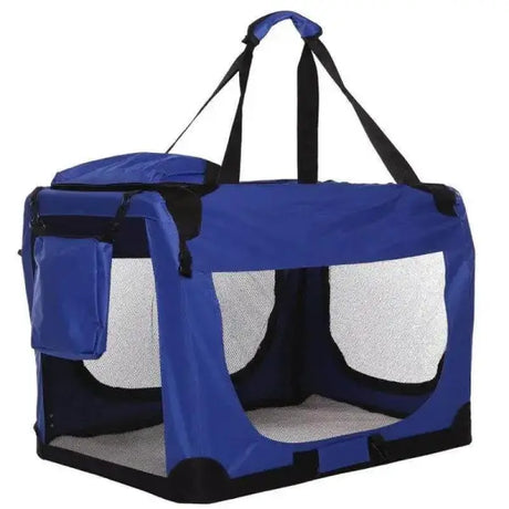 Hundetransportbox faltbar blau - Mypuppystore ➤ wir machen Ihren Hund glücklich!#Hundetransportbox