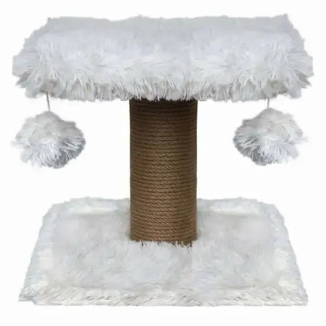 Kratzbaum Fluffy - 34 x 34 x 34 cm - weiß - Mypuppystore #