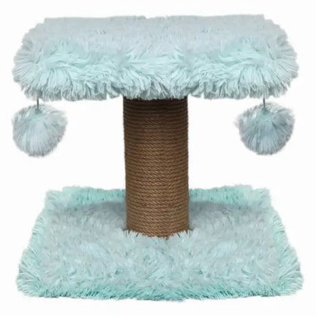 Kratzbaum Fluffy - 34 x 34 x 34 cm - hellblau - Mypuppystore ➤ wir machen Ihren Hund glücklich!#Kratzbrett