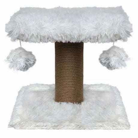 Kratzbaum Fluffy - 34 x 34 x 34 cm - weiß - Mypuppystore ➤ wir machen Ihren Hund glücklich!#Kratzbaum Fluffy