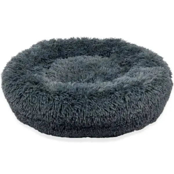 Plüsch - Donut - Hundebett | Anthrazit - Mypuppystore #